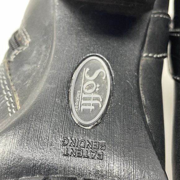 Sofft Womens Black Leather Studded Side Zip Heel Booties Size 6 - Picture 12 of 13